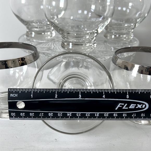 Midcentury 6 Lowball Allegro Band Cocktail Glasses - Picture 8 of 10